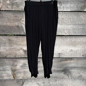 Banana Republic Women's Black Elastic Waist Jogger Pants Size Medium Petite